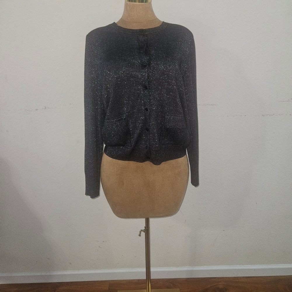 Elegant Black Sparkle Cardigan